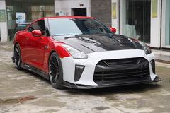 Nissan GTR R35 CBA DBA EBA 2008 2009 2010 2011 2012 2013 2014 2015 2016 2017 2018 2019 2020 2021 2022 2023 2024 with Aftermarket Parts - TS Style Side Skirts Carbon Fiber / FRP from Aero Republic