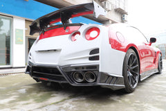 Nissan GTR R35 CBA DBA EBA 2008 2009 2010 2011 2012 2013 2014 2015 2016 2017 2018 2019 2020 2021 2022 2023 2024 with Aftermarket Parts - TS Style Rear Wing Carbon Fiber / FRP from Aero Republic