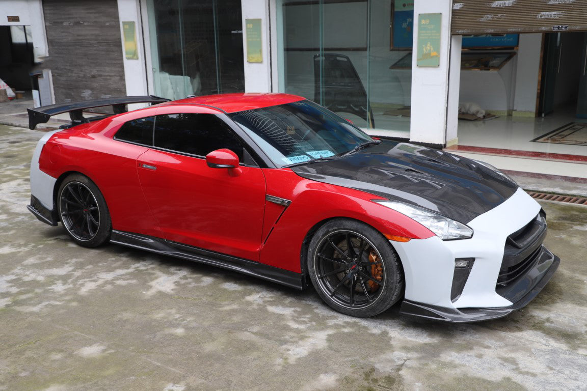 Nissan GTR R35 CBA DBA EBA 2008 2009 2010 2011 2012 2013 2014 2015 2016 2017 2018 2019 2020 2021 2022 2023 2024 with Aftermarket Parts - TSV1 Style Full Body Kit Carbon Fiber / FRP from Aero Republic