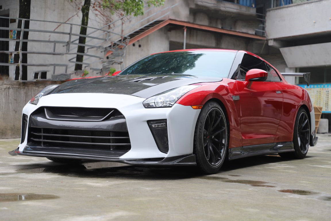 Nissan GTR R35 CBA DBA EBA 2008 2009 2010 2011 2012 2013 2014 2015 2016 2017 2018 2019 2020 2021 2022 2023 2024 with Aftermarket Parts - TSV1 Style Full Body Kit Carbon Fiber / FRP from Aero Republic