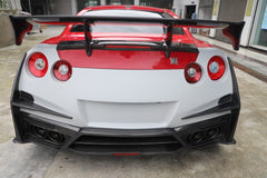 Nissan GTR R35 CBA DBA EBA 2008 2009 2010 2011 2012 2013 2014 2015 2016 2017 2018 2019 2020 2021 2022 2023 2024 with Aftermarket Parts - TSV2 Style Rear Bumper Bent Trim Carbon Fiber / FRP from Aero Republic