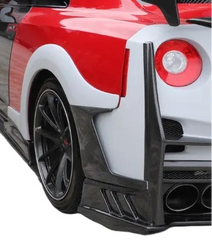 Nissan GTR R35 CBA DBA EBA 2008 2009 2010 2011 2012 2013 2014 2015 2016 2017 2018 2019 2020 2021 2022 2023 2024 with Aftermarket Parts - TSV2 Style Rear Bumper Side Valences Carbon Fiber / FRP from Aero Republic