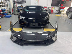 Aero Republic Tecnica Style Front Bumper for Lamborghini Huracan Tecnica Performante Evo LP610 LP580 2015-2024 Dry Pre-preg Carbon Fiber