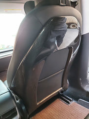 Tesla Model 3 Performance Long Range Standard Base 2017 2018 2019 2020 2021 2022 2023 with Aftermarket Parts - Seatback cover shell overlay Carbon Fiber from Aero Republic