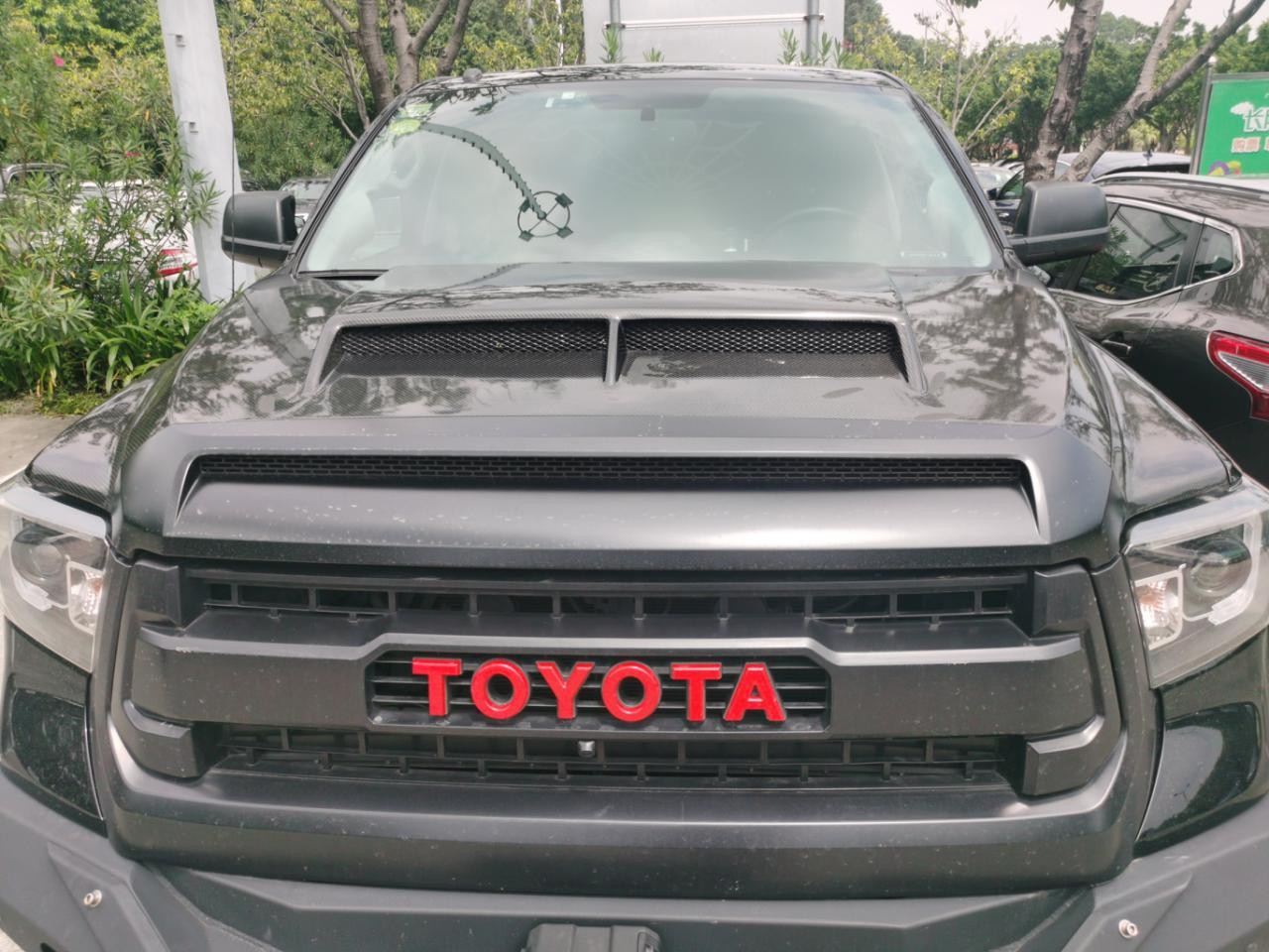 Toyota Tundra 2014 2015 2016 2017 2018 2019 2020 2021 with Aftermarket Parts - Hood Carbon Fiber from Aero Republic