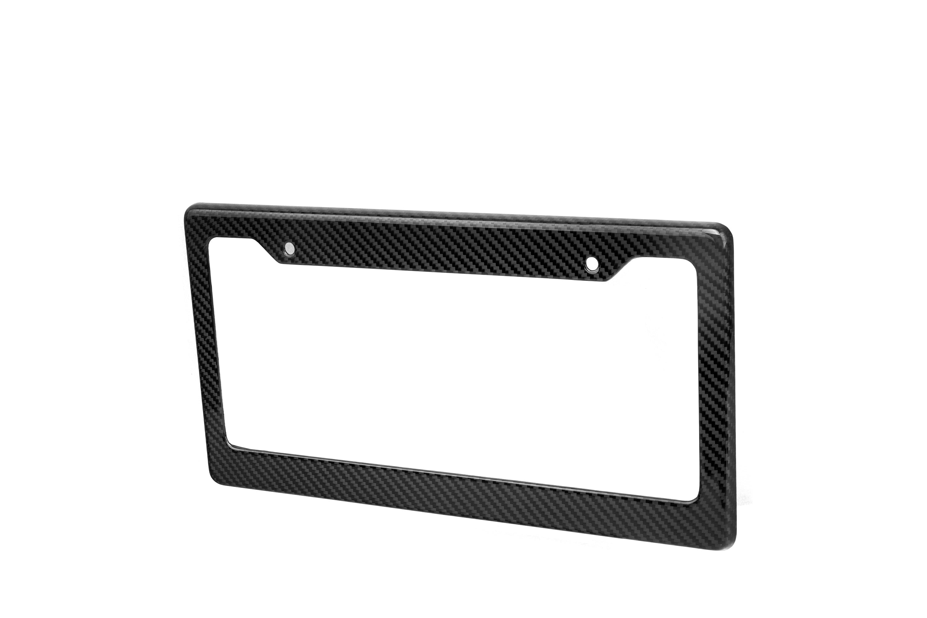 Vehicle with Aftermarket Parts - US Style USA North American Spec 2-Hole Carbon Fiber License Plate Frame Dry Pre-preg Carbon Fiber from Aero Republic