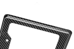 Vehicle with Aftermarket Parts - US Style USA North American Spec 2-Hole Carbon Fiber License Plate Frame Dry Pre-preg Carbon Fiber from Aero Republic