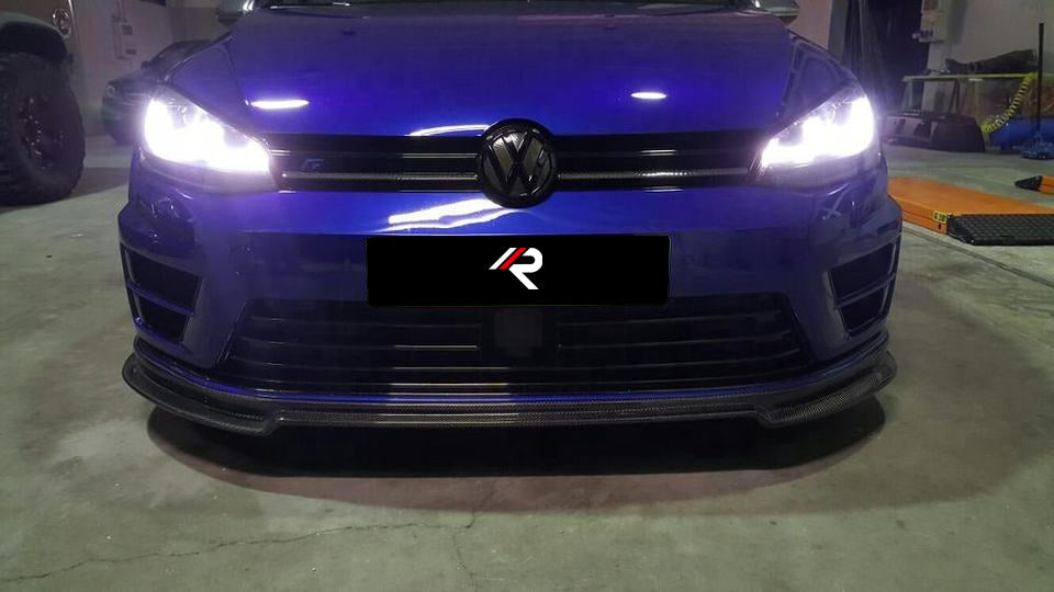 Volkswagen Golf R GTI Base MK7 2015 2016 2017 2018 with Aftermarket Parts - Front Lip Carbon Fiber from Aero Republic