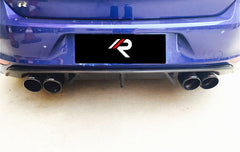Volkswagen Golf R GTI Base MK7 (quad tips conversion for GTI and base Golf) 2015 2016 2017 2018 with Aftermarket Parts - Rear Diffuser Carbon Fiber from Aero Republic