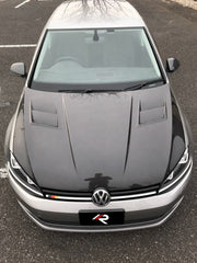 Volkswagen Golf R GTI Base MK7 MK7.5 2015 2016 2017 2018 2019 2020 2021 with Aftermarket Parts - Hood Carbon Fiber from Aero Republi