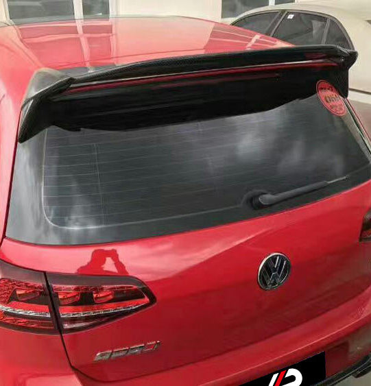 Volkswagen Golf R GTI Base MK7 MK7.5 2015 2016 2017 2018 2019 2020 2021 with Aftermarket Parts - Rear Roof Spoiler Carbon Fiber from Aero Republic
