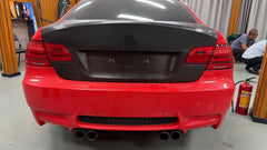 BMW M3 E92 2007 2008 2009 2010 2011 2012 2013 with Aftermarket Parts - Vor Style Ducktail Trunk Dry Pre-preg Carbon Fiber from Aero Republic