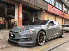 Tesla Model S 2nd Gen Late 2016-Early 2021 with Aftermarket Parts - Wheel Arches Carbon Fiber from Aero Republic