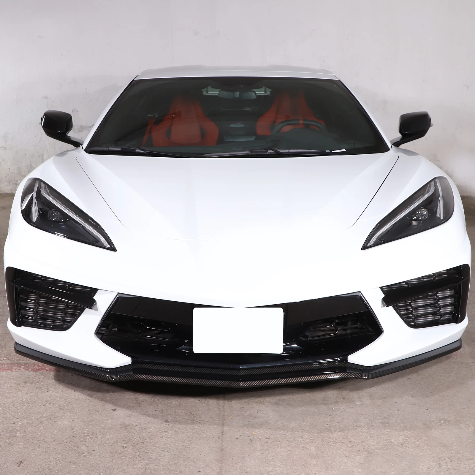 Chevrolet C8 Corvette Base 2020-ON with Aftermarket Parts - Z51 Style Front Lip Carbon Fiber from Aero Republic