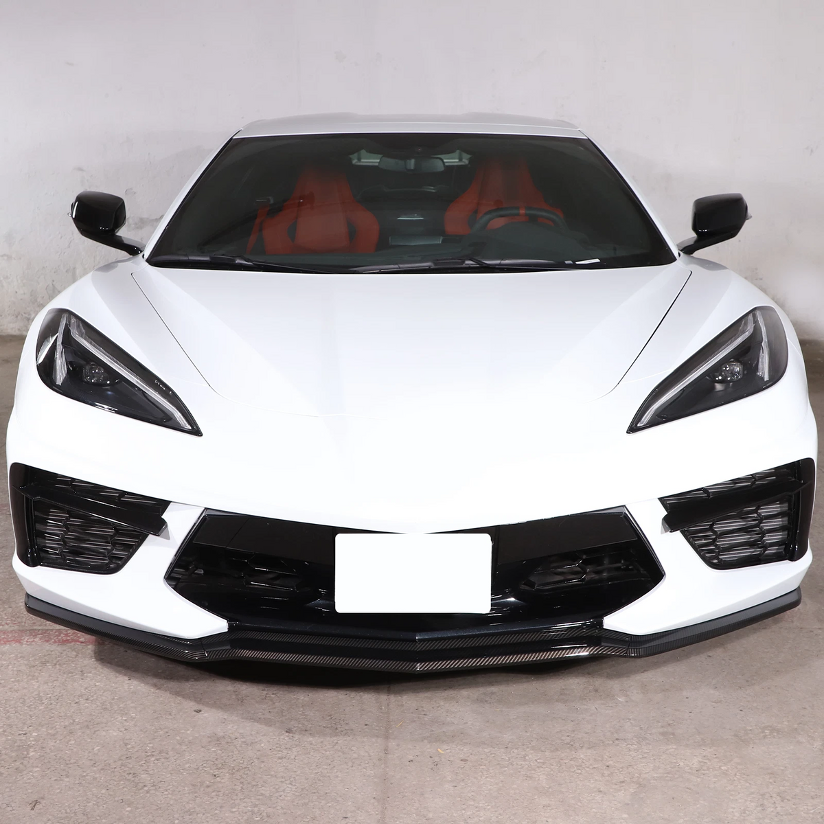 Chevrolet C8 Corvette Base 2020-ON with Aftermarket Parts - Z51 Style Front Lip Carbon Fiber from Aero Republic