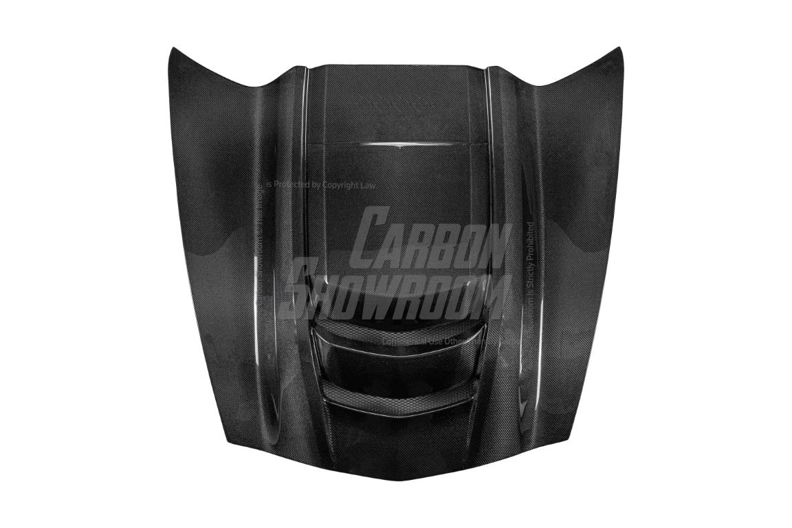 Chevrolet Corvette C7 Base Stingray Z06 Z51 2014-2019 with Aero Republic's Aftermarket Parts - ZR1 Style Hood Bonnet Carbon Fiber / FRP