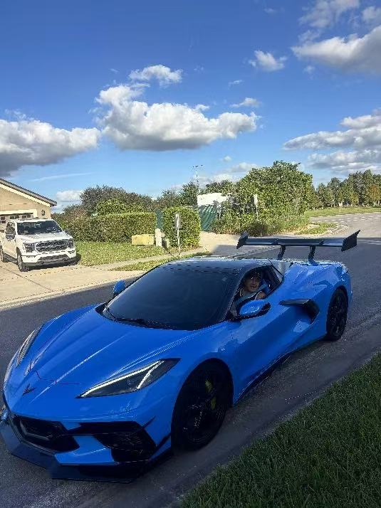 Chevrolet C8 Corvette Base 2020-ON & C8 Corvette Z06 2023-ON & C8 Corvette E-Ray 2024-ON with Aftermarket Parts - ZR1 V2 Style Rear Wing Only Carbon Fiber from Aero Republic