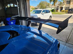 Chevrolet C8 Corvette Base 2020-ON & C8 Corvette Z06 2023-ON & C8 Corvette E-Ray 2024-ON with Aftermarket Parts - ZR1 V2 Style Rear Wing Only Carbon Fiber from Aero Republic