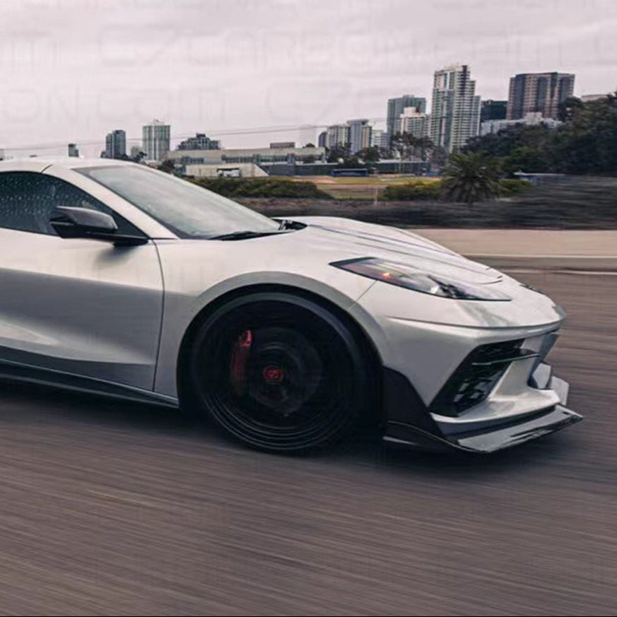 Chevrolet C8 Corvette Base 2020-ON with Aftermarket Parts - ZR Style Front Lip Carbon Fiber from Aero Republic