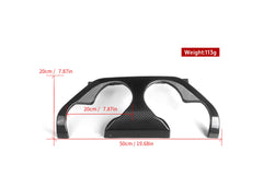 BMW M2 M2C G87 2023 2024 with Aftermarket Parts - MP Style / Center Quad Exit Rear Bumper Center Diffuser Plate Pre-preg Carbon Fiber from Aero Republic