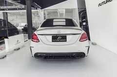 Aero Republic Carbon Fiber Rear Bumper Canards for Mercedes Benz 2015-21 W205 C300 C43 C63 C63S AMG Sedan 4 Door