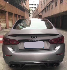 Infiniti Q50 Premium Sport Red Sport 400 Pre-Facelift 2014 2015 2016 2017 with Aftermarket Parts - Rear Diffuser Valance &amp; Underbody Diffuser Carbon Fiber from Aero Republic