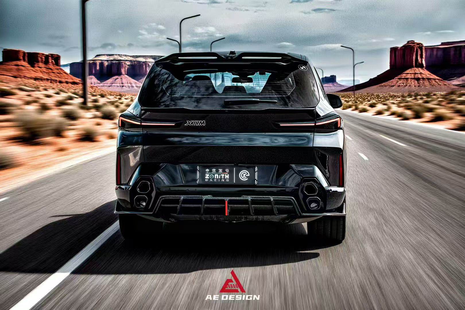 BMW XM / XM Label Red G09 2023-ON with Aftermarket Parts - AE Rear Lip Spoiler Pre-preg Carbon Fiber from ArmorExtend