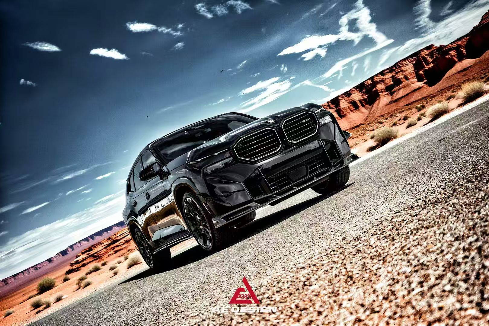 BMW XM / XM Label Red G09 2023-ON with Aftermarket Parts - AE Front Lip Pre-preg Carbon Fiber from ArmorExtend
