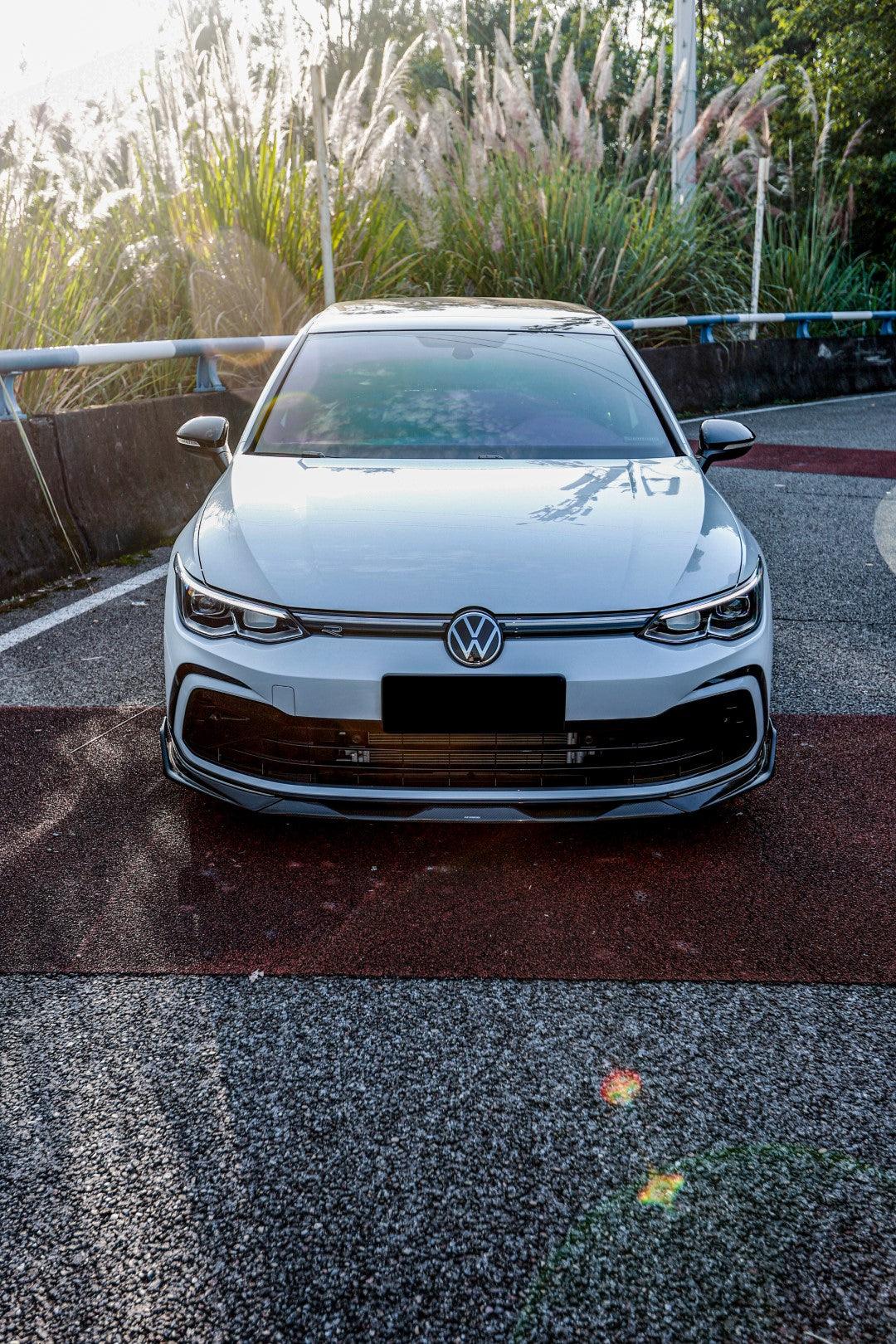 Volkswagen GTI & R-line MK8 2022 2023 2024 with Aftermarket Parts - AE Style Front Lip?Carbon Fiber?from ArmorExtend