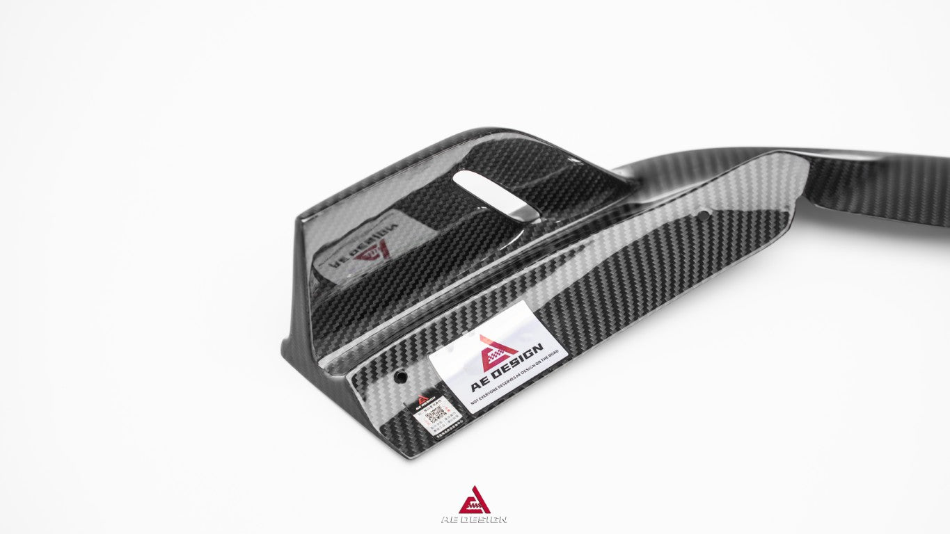 Audi S7 A7 (with S-bumper) C8 2019-ON with Aftermarket Parts - ART V2 Style Front Lip Dry Pre-preg Carbon Fiber from ArmorExtend