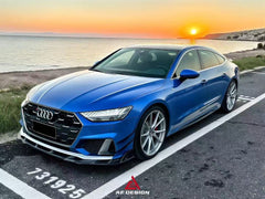 Audi S7 A7 (with S-bumper) C8 2019-ON with Aftermarket Parts - ART V2 Style Front Canards Dry Pre-preg Carbon Fiber from ArmorExtend