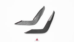 Audi S7 A7 (with S-bumper) C8 2019-ON with Aftermarket Parts - ART V2 Style Front Canards Dry Pre-preg Carbon Fiber from ArmorExtend