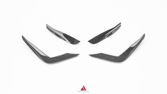 Audi S7 A7 (with S-bumper) C8 2019-ON with Aftermarket Parts - ART V2 Style Front Canards Dry Pre-preg Carbon Fiber from ArmorExtend