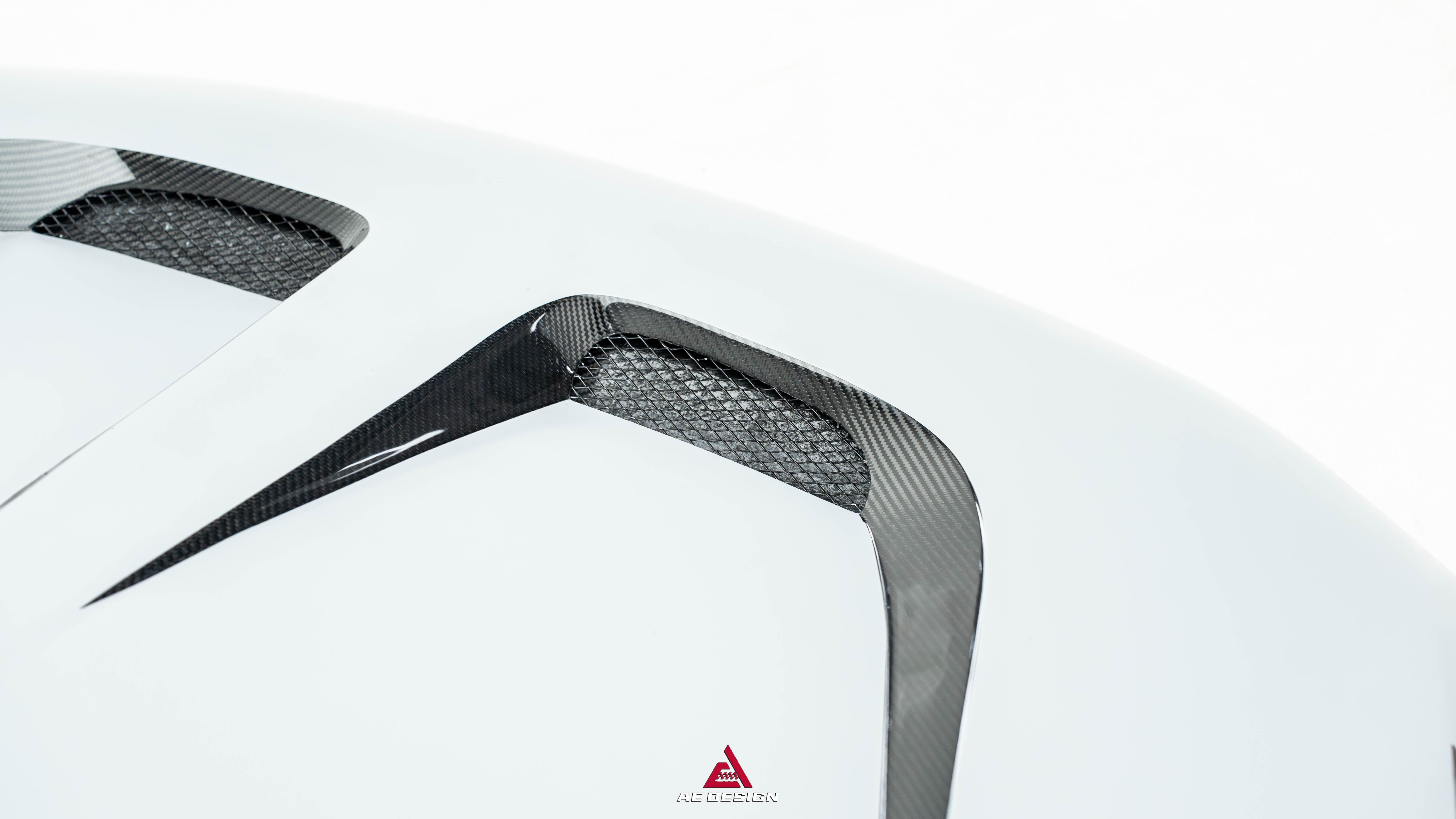 Audi R8 Gen 2 2017 2018 2019 2020 2021 2022 2023 with Aftermarket Parts - AE Style Hood Bonnet Double-sided Carbon Fiber / Partial Carbon Fiber from ArmorExtend