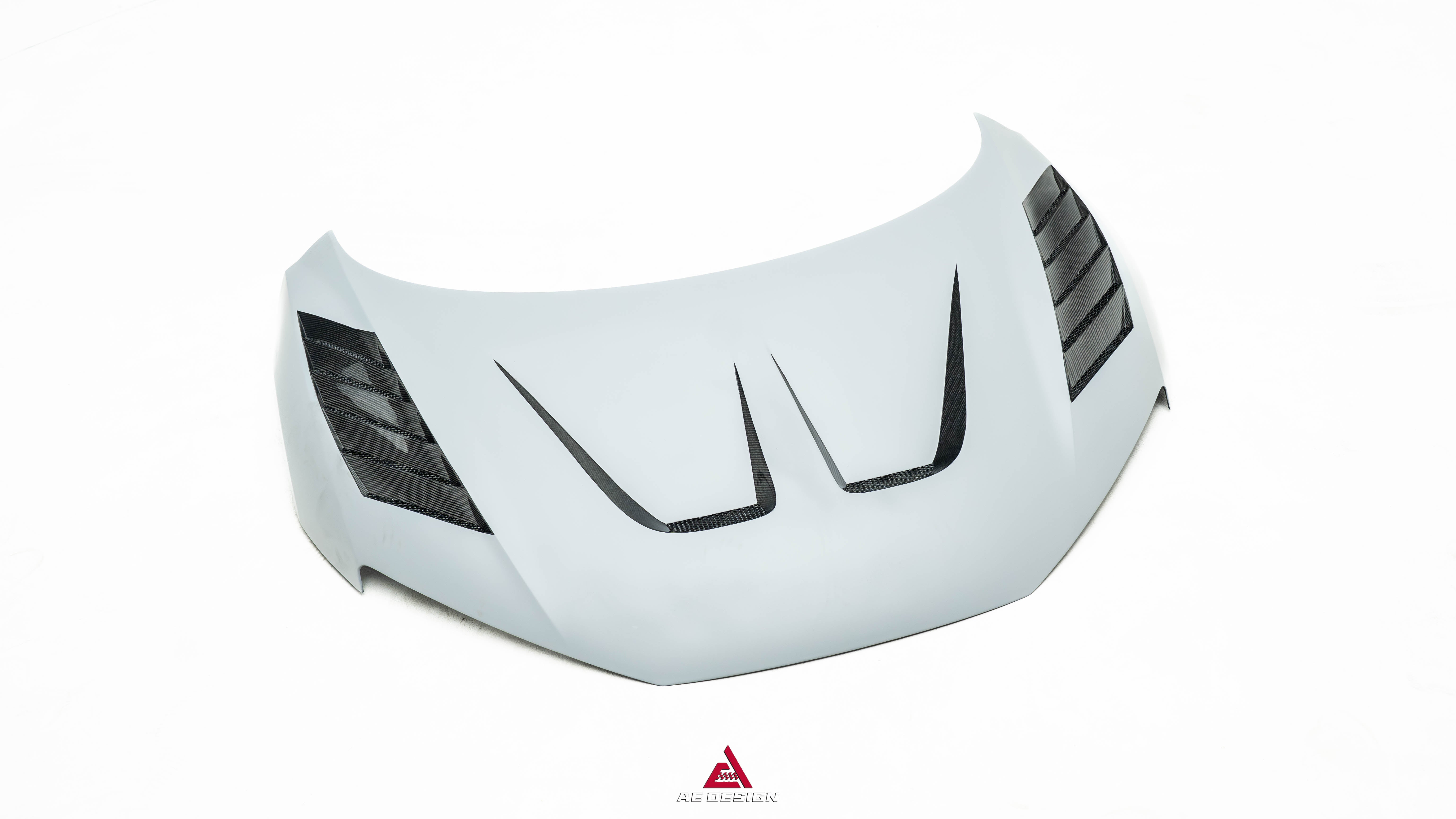 Audi R8 Gen 2 2017 2018 2019 2020 2021 2022 2023 with Aftermarket Parts - AE Style Hood Bonnet Double-sided Carbon Fiber / Partial Carbon Fiber from ArmorExtend