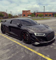 Audi R8 Gen 2 2017 2018 2019 2020 2021 2022 2023 with Aftermarket Parts - AE Style Hood Bonnet Double-sided Carbon Fiber / Partial Carbon Fiber from ArmorExtend