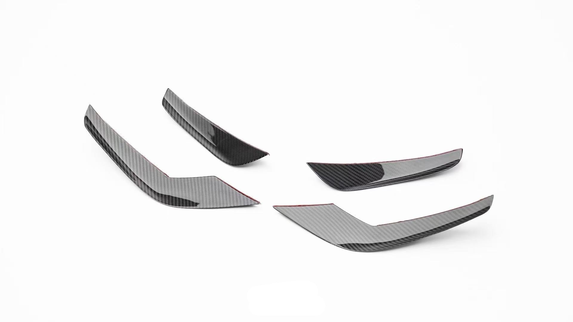 Audi R8 Gen 2 Facelift 2020 2021 2022 2023 with Aftermarket Parts - ART Front Canards Dry Pre-preg Carbon Fiber from ArmorExtend
