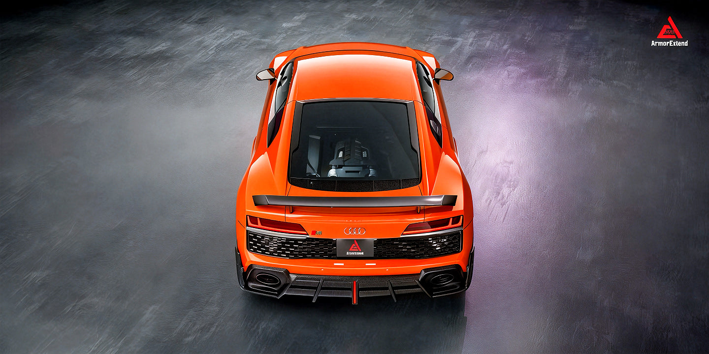 Audi R8 Gen 2 Facelift 2020 2021 2022 2023 with Aftermarket Parts - ART Rear Diffuser Dry Pre-preg Carbon Fiber from ArmorExtend