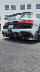 Audi R8 Gen 2 Facelift 2020 2021 2022 2023 with Aftermarket Parts - ART Rear Diffuser Dry Pre-preg Carbon Fiber from ArmorExtend