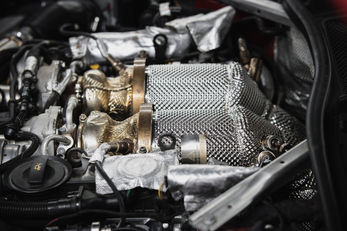 Audi RS4 B9 B9.5 2018-ON with Aftermarket Parts - 200 & 300 & 400 CELL Downpipe Stainless Steel / Titanium?from?ArmorExtend