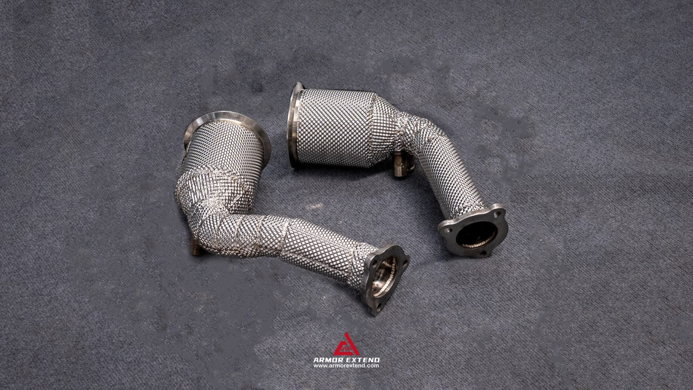 Audi RS4 B9 B9.5 2018-ON with Aftermarket Parts - 200 & 300 & 400 CELL Downpipe Stainless Steel / Titanium?from?ArmorExtend