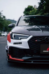 Audi RS4 B9 B9.5 2018 2019 2020 2021 2022 2023 2024 With Aftermarket Parts - AE Front Lip Carbon Fiber from ArmorExtend