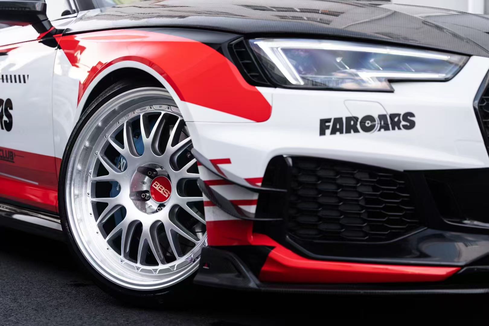 Audi RS4 B9 B9.5 2018 2019 2020 2021 2022 2023 2024 With Aftermarket Parts - AE Front Lip Carbon Fiber from ArmorExtend
