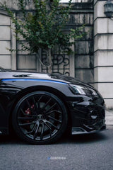 Audi RS5 B9.5 2020 2021 2022 2023 2024 2025with Aftermarket Parts - AE Style Front Lip Carbon Fiber from ArmorExtend