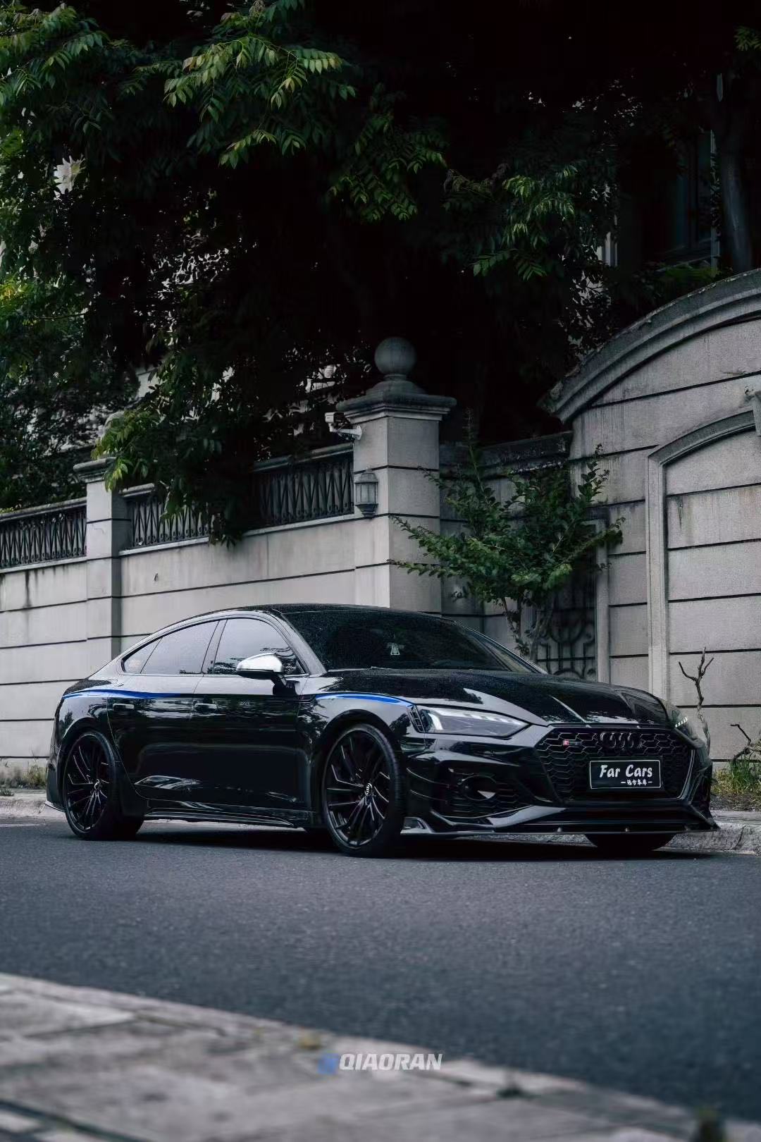 Audi RS5 B9.5 2020 2021 2022 2023 2024 2025with Aftermarket Parts - AE Style Front Lip Carbon Fiber from ArmorExtend