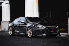 Audi RS5 B9.5 2020 2021 2022 2023 2024 2025 with Aftermarket Parts - AE Style Front Canards Carbon Fiber from ArmorExtend