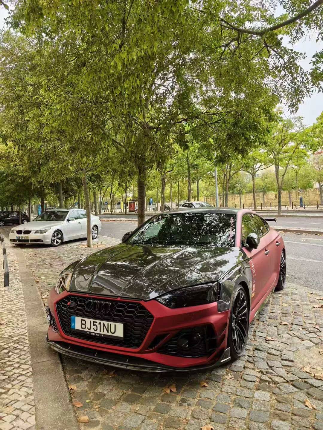 Audi RS5 S5 A5 B9 B9.5 2017 2018 2019 2020 2021 2022 2023 2024 2025 with Aftermarket Parts - AE Style Hood Bonnet Carbon Fiber from ArmorExtend