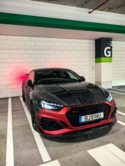 Audi RS5 S5 A5 B9 B9.5 2017 2018 2019 2020 2021 2022 2023 2024 2025 with Aftermarket Parts - AE Style Hood Bonnet Carbon Fiber from ArmorExtend