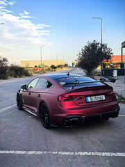 Audi RS5 B9.5 2020 2021 2022 2023 2024 Early 2025 with Aftermarket Parts - AE Style Rear Diffuser Carbon Fiber from ArmorExtend