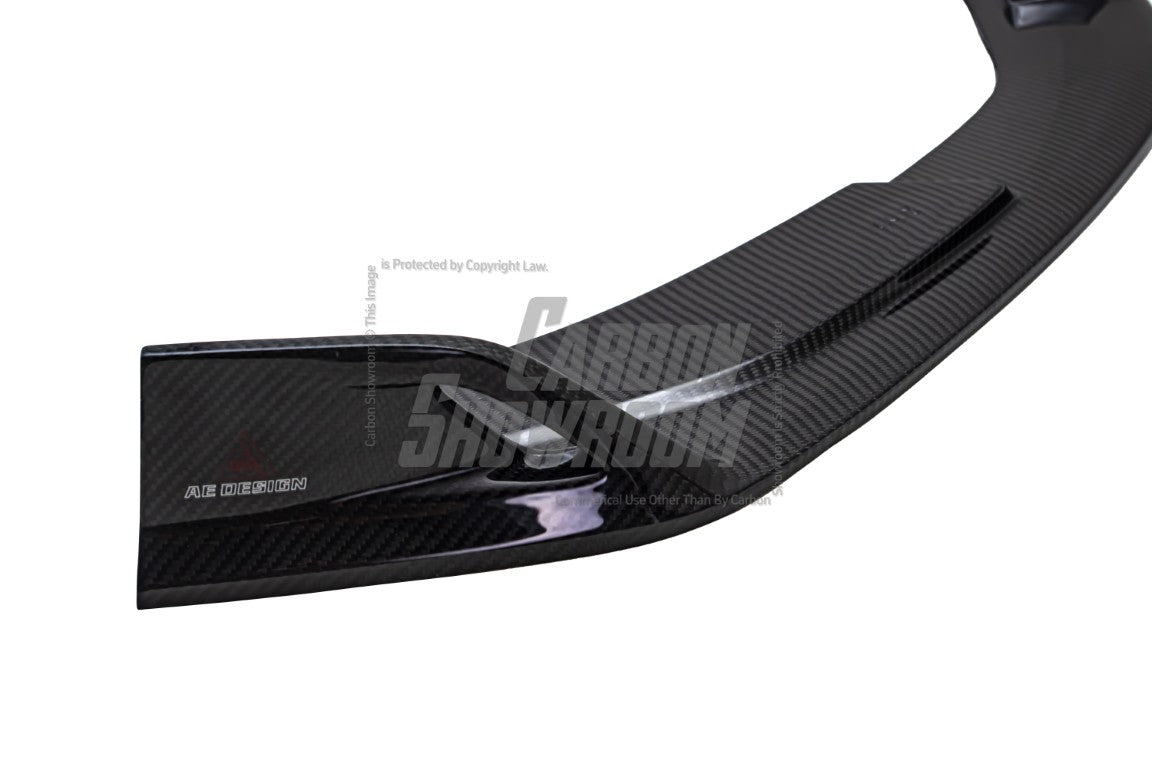 Audi RS5 B9.5 2020 2021 2022 2023 2024?with Aftermarket Parts - AE Style Front Lip Carbon Fiber from ArmorExtend